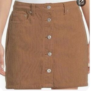 No Boundaries Brown Corduroy Mini Skirt